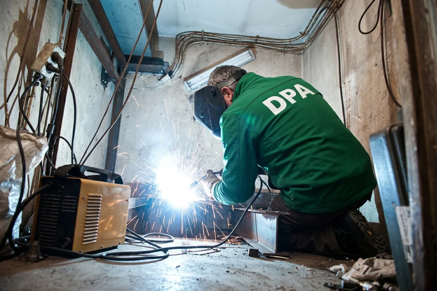 Pièces de rechange — DPA Paris Préparation en atelier d'une pièce de rechange d'ascenseur à Paris